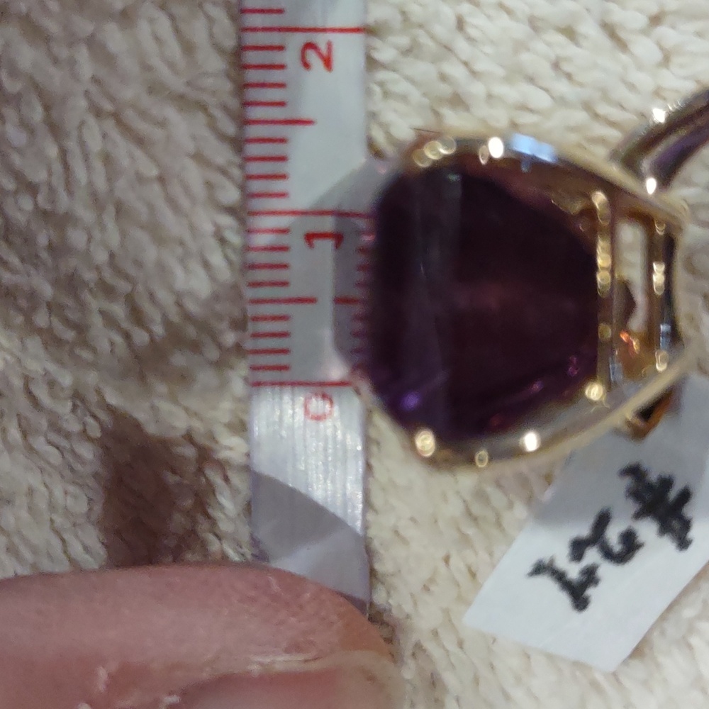 Ametrine ring 14kt yellow gold Large Statement Ring - Picture 6 of 17
